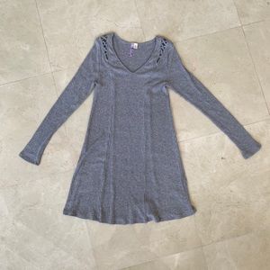 Grey knit dress